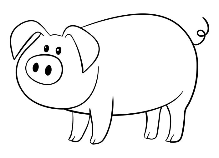 Coloring pages farm animals pigs