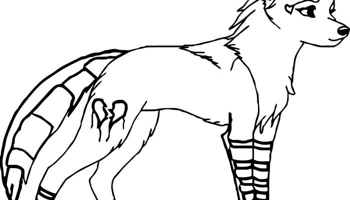 Anime Fox with Wings Coloring Page