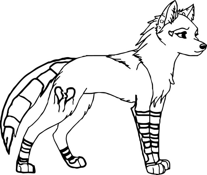 Anime animal person coloring pages