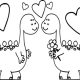 Valentine's day animal coloring pages