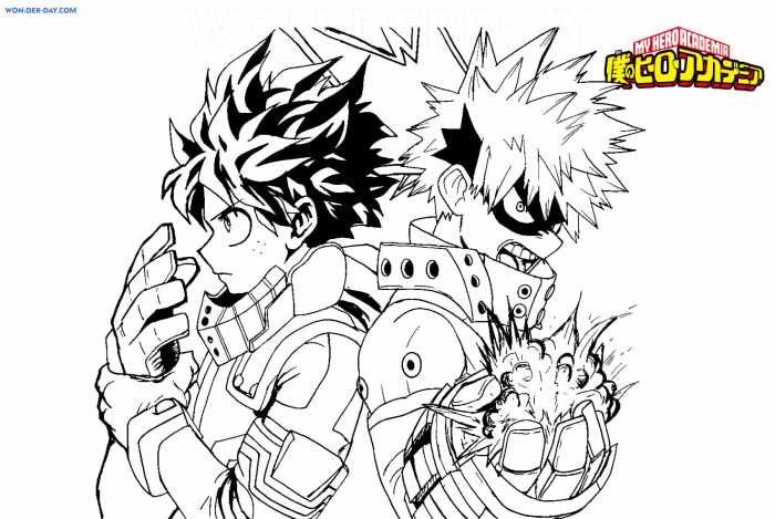 Anime bakugo coloring pages