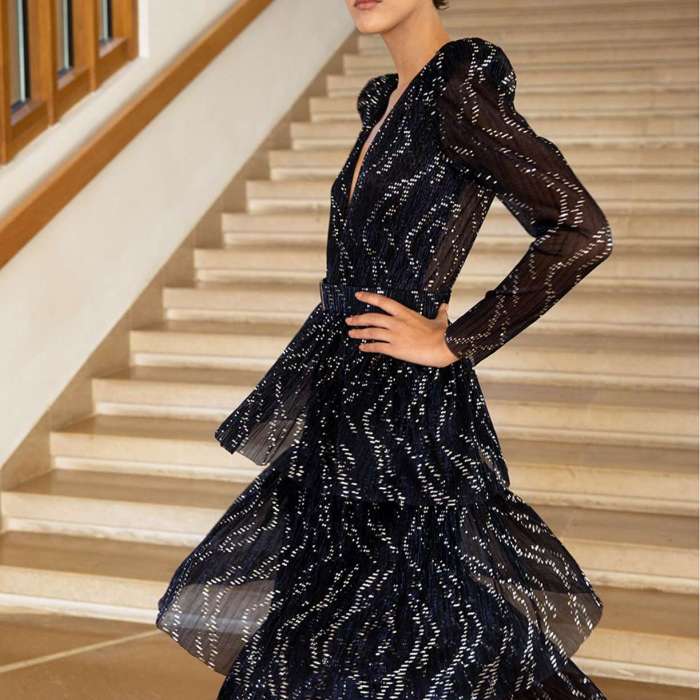 Long sleeve dress for winter wedding guest