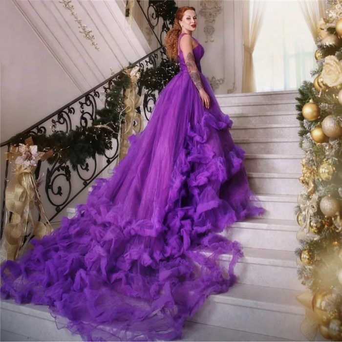 Royal purple dress for wedding