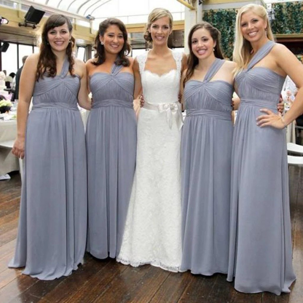 Long wedding party dresses