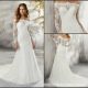 Long sleeve backless wedding dresses