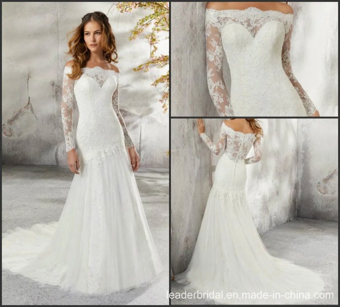 Long sleeve backless wedding dresses