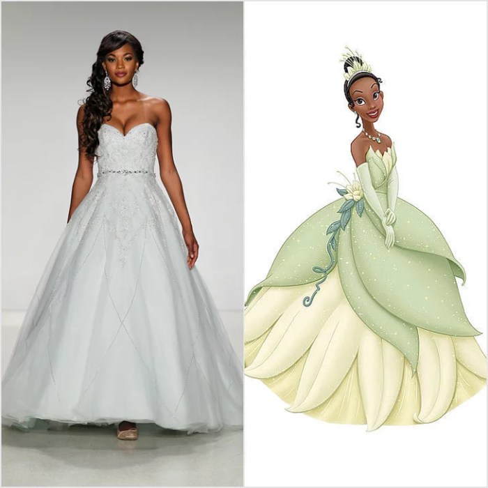 Disney princess tiana wedding dress