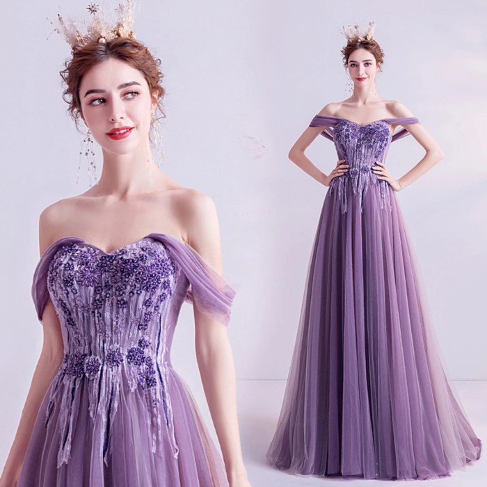 Royal purple dress for wedding