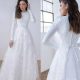 Long sleeve modest wedding dress