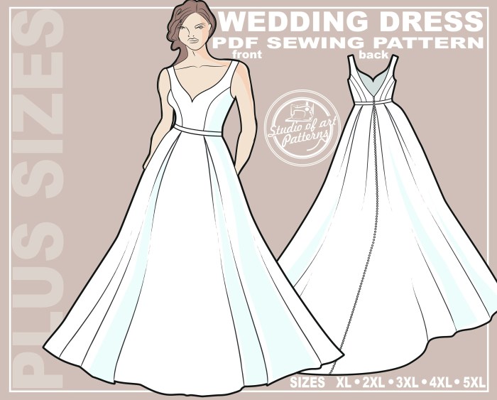 Plus size wedding dress sewing patterns