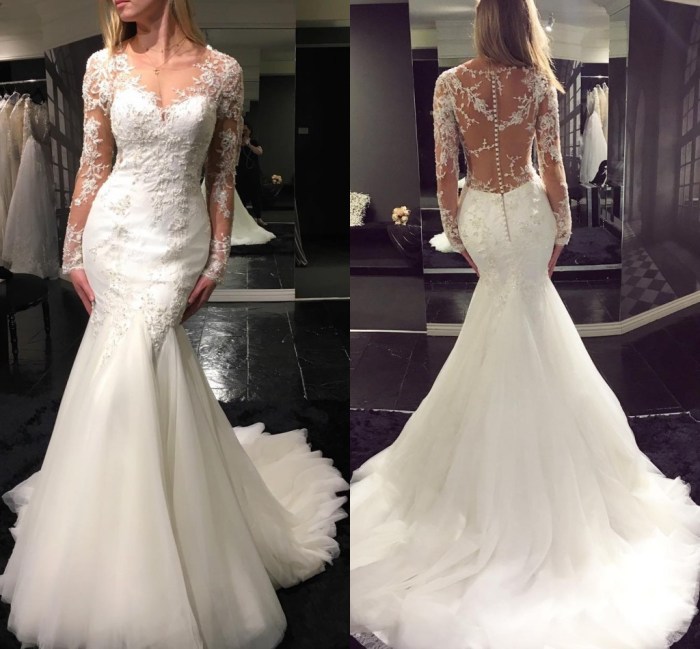 Mermaid wedding dresses with sleeves