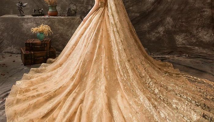 Gold Wedding Dresses for Bride A Radiant Choice