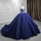 Royal blue color wedding dress