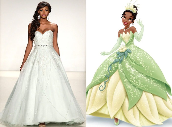 Disney princess tiana wedding dress