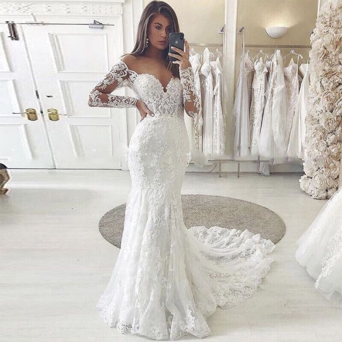 Elegant wedding dresses with sleeves