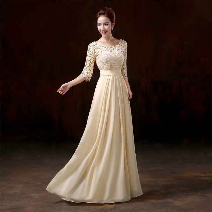 Beige dress for wedding